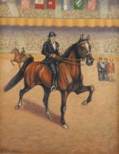 20TH C. OIL ON CANVAS BOARD, W