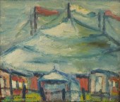 20TH C. OIL ON CANVAS BOARD, D