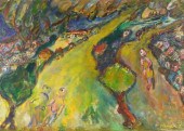 20TH C. OIL ON CANVAS, ABSTRAC