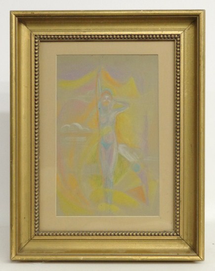 20th c. pastel woman. Sight 16