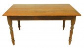 20TH C. PLANK TOP TABLE, PINE,