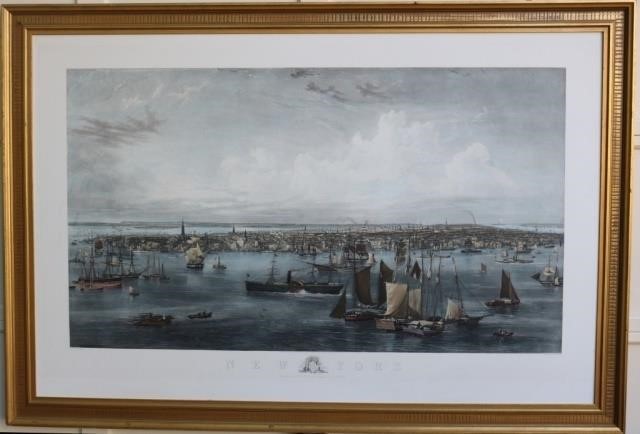 20TH C PRINT OF NEW YORK, SHOWS