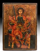 20TH C. RUSSIAN ICON OF SAINT