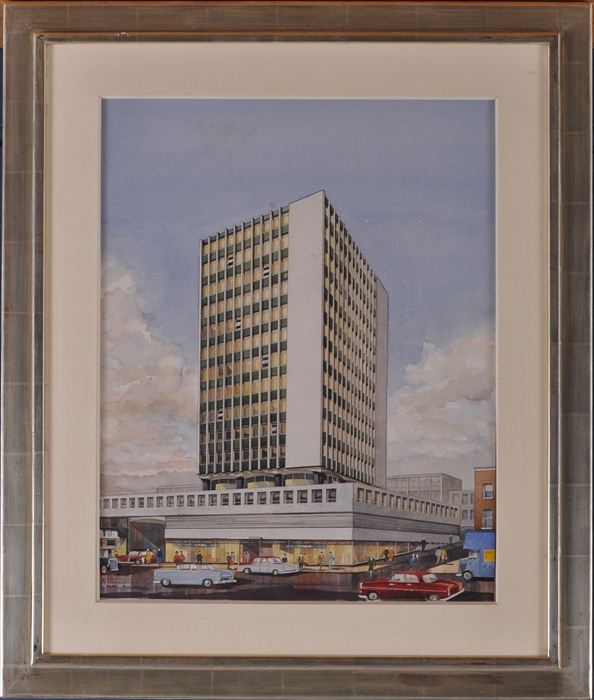 20TH C. SCHOOL: RENDERING OF A HIGH