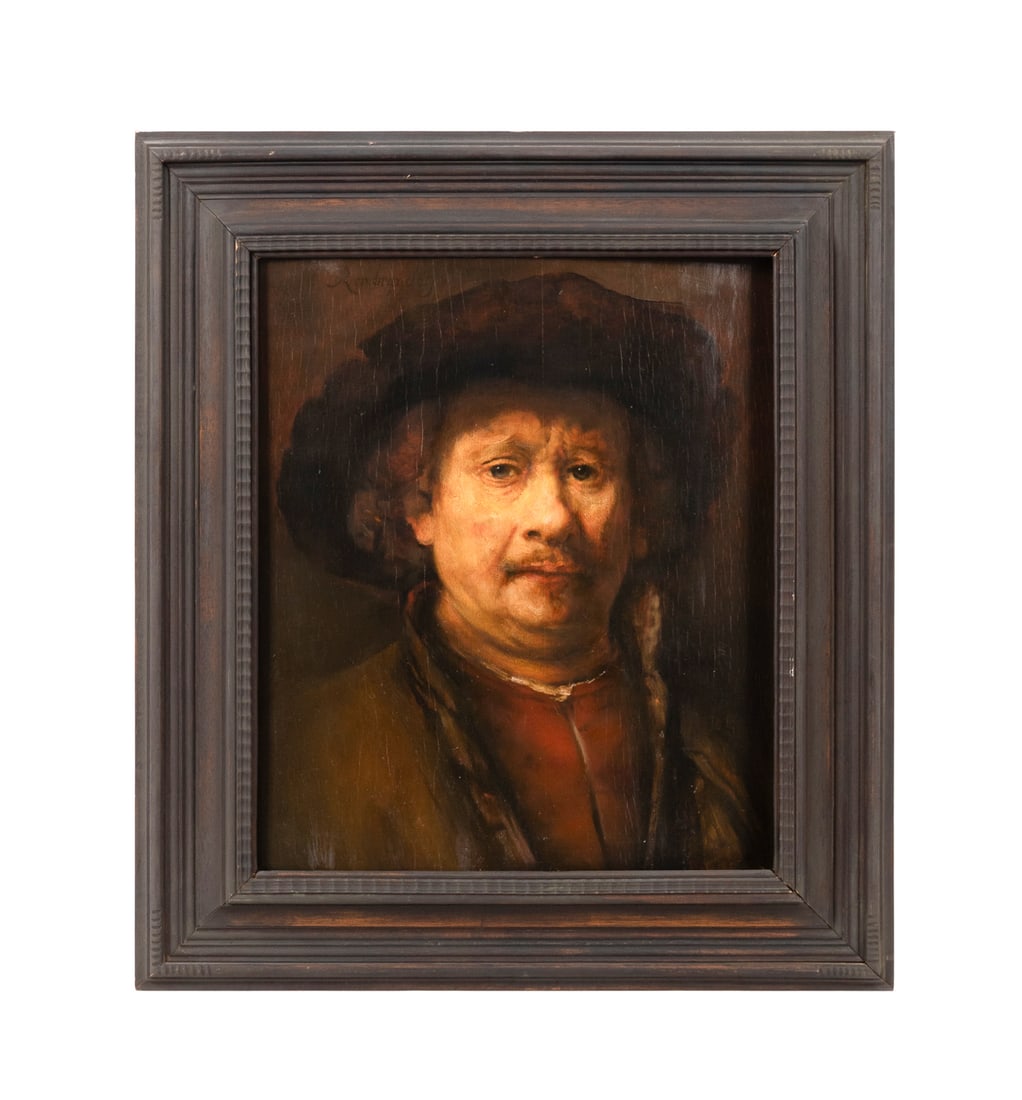 20TH C. 'SELF-PORTRAIT', O/B, AFTER