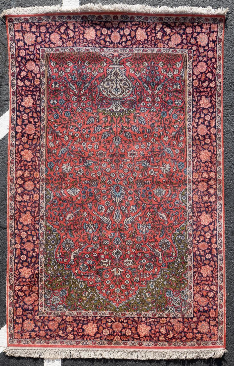 20TH C. TABRIZ HANDWOVEN SILK