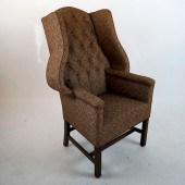 20TH C TUFTED-BACK WING CHAIR2