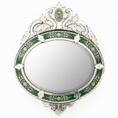 20TH C. VENETIAN GREEN FRAMED