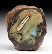 20TH C. W.C. SHOTTS OPAL CAMEO