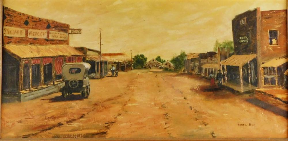 20TH C. WESTERN SCENE, OIL ON