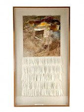 20TH CENT LARGE FRAMED MIXED M