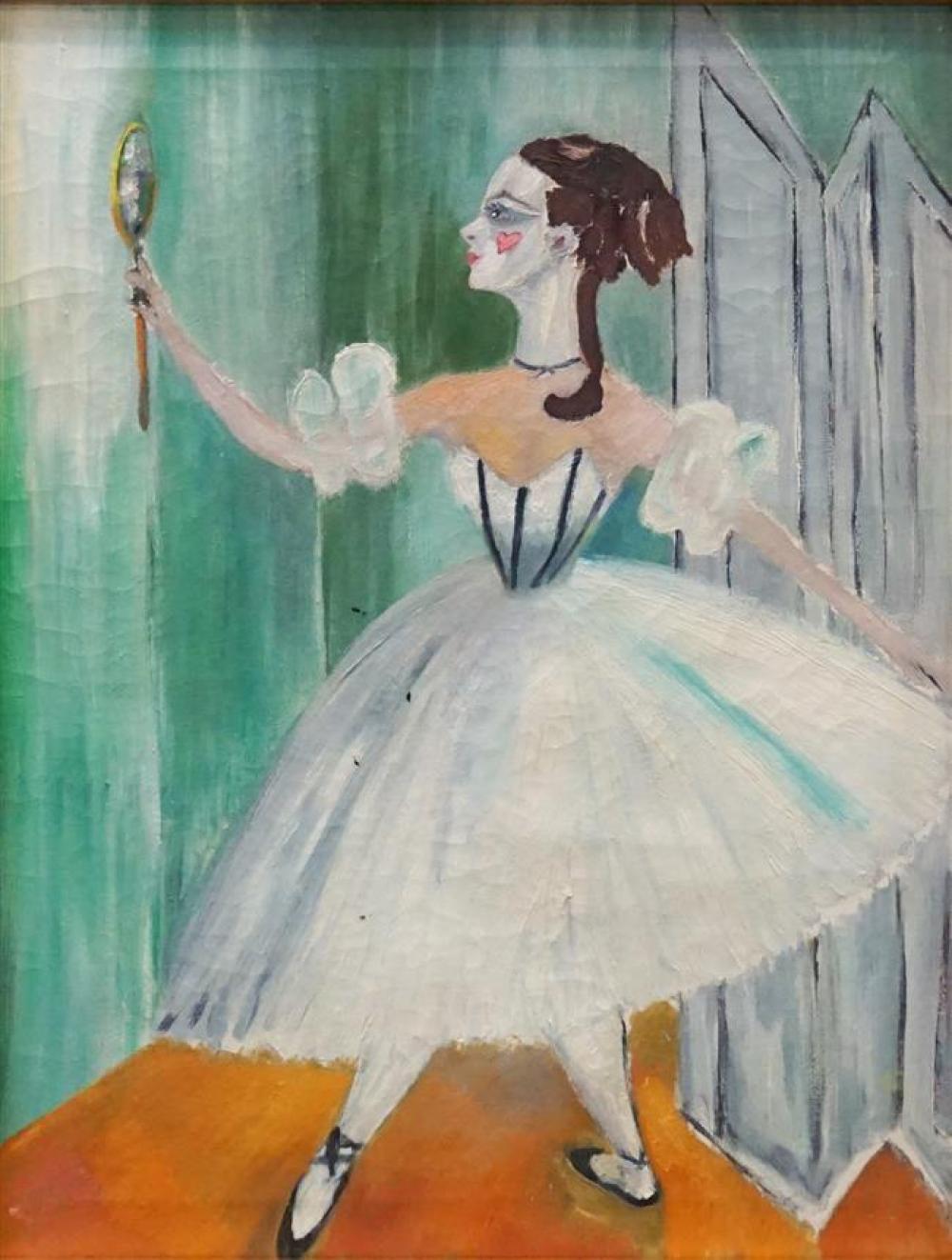 20TH CENTURY, BALLERINA, OIL ON