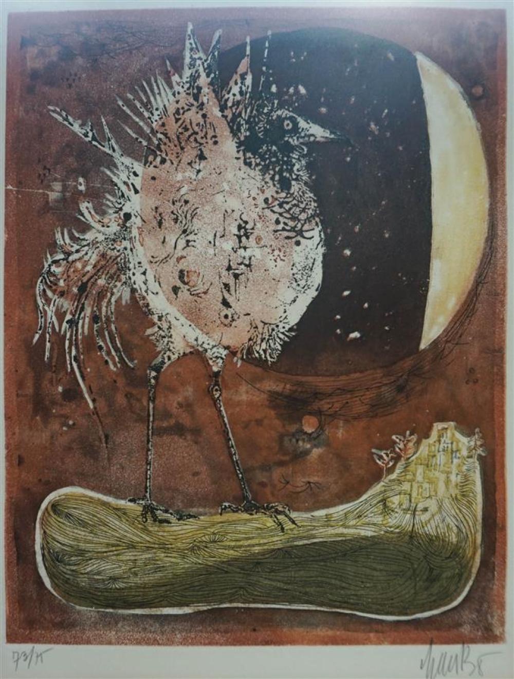 20TH CENTURY, BIRD, LITHOGRAPH