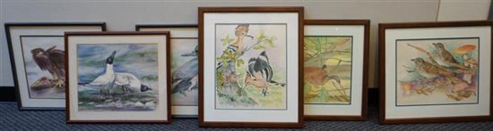 20TH CENTURY, BIRDS, SIX ASSORTED