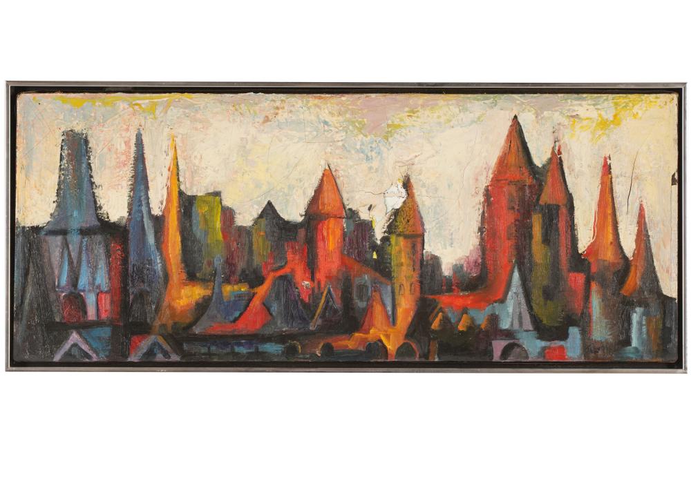 20TH CENTURY: CITYSCAPEoil on