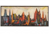 20TH CENTURY: CITYSCAPEoil on