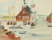 20TH CENTURY: DOCK SCENEwaterc