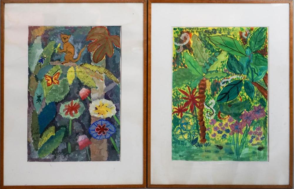 (20TH CENTURY) JUNGLE SCENE WITH