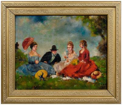 20th century painting, three finely