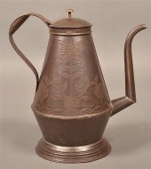 20TH CENTURY PUNCHED TIN COFFE