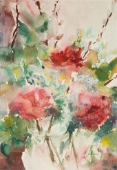 20TH CENTURY: ROSESwatercolor