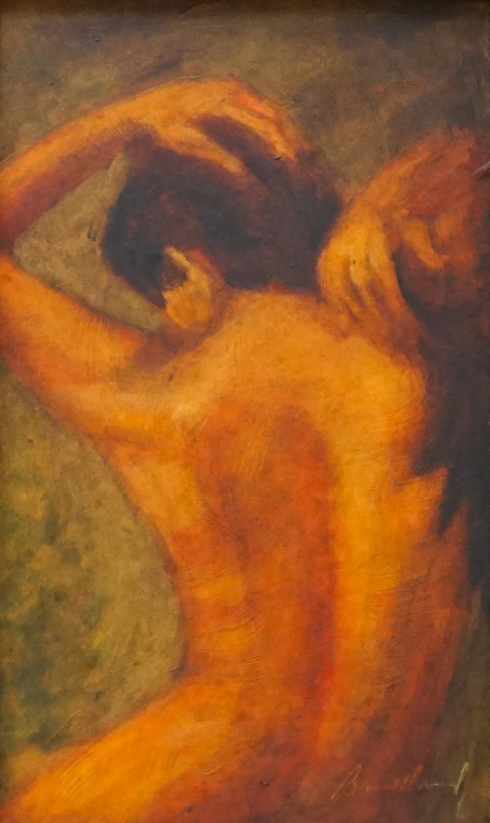 20TH CENTURY SCHOOL, BACK OF NUDE