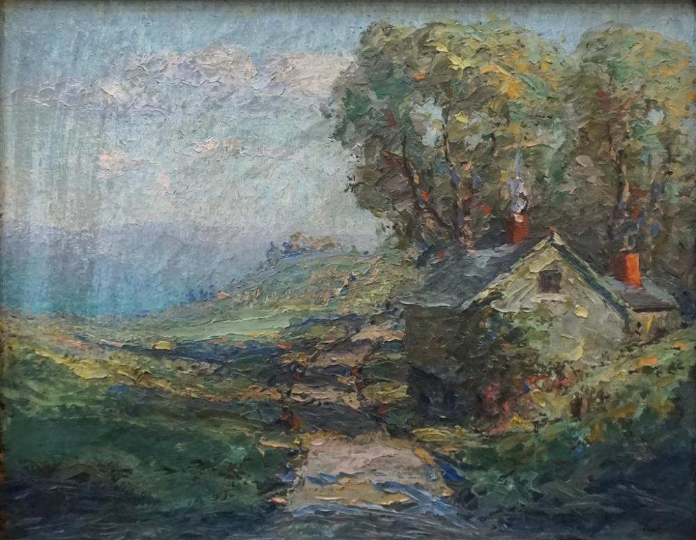 20TH CENTURY SCHOOL, COTTAGE BESIDE