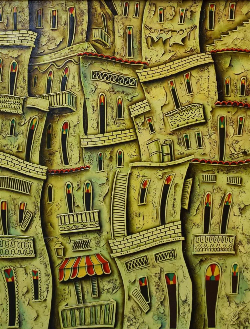20TH CENTURY SCHOOL, FACADE, OIL ON