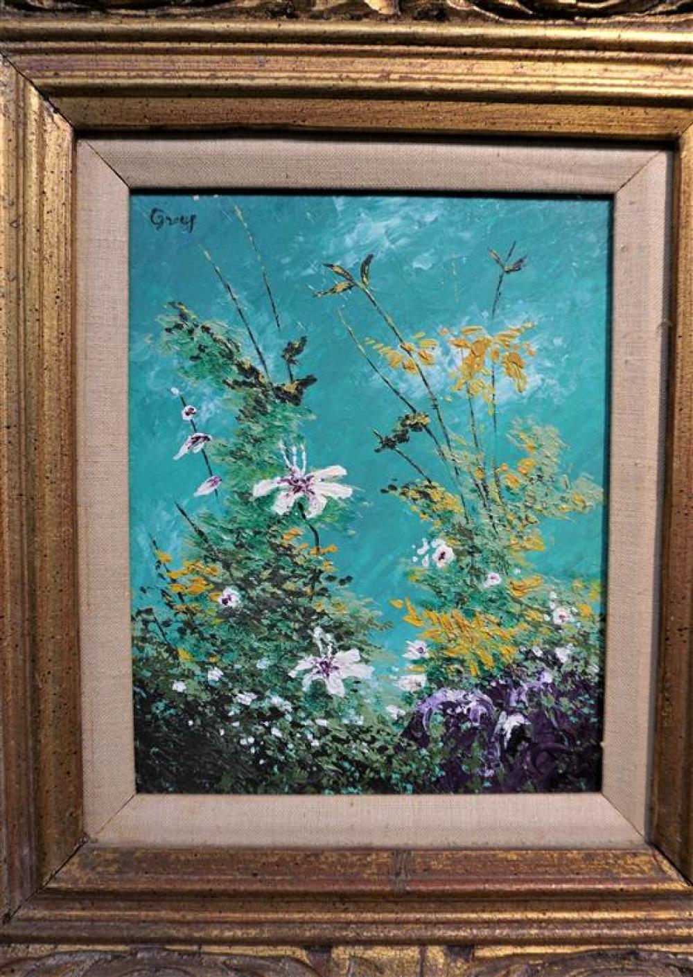 20TH CENTURY SCHOOL, FLOWERS, OIL