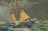 20TH CENTURY SCHOOL, SAILBOAT,