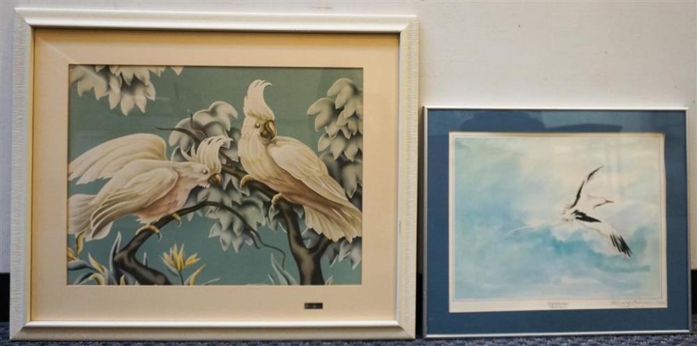 20TH CENTURY SCHOOL, TWO BIRDS ON A