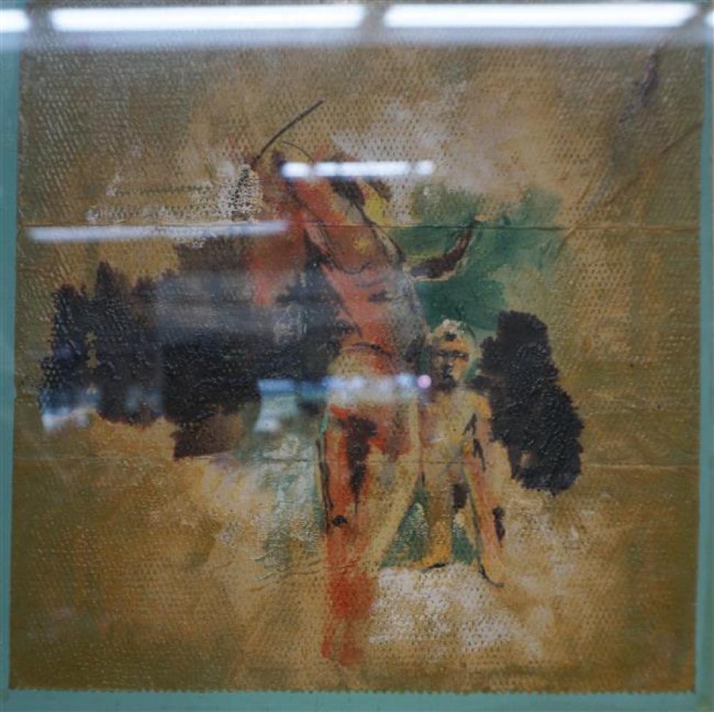 20TH CENTURY SCHOOL, TWO FIGURES,