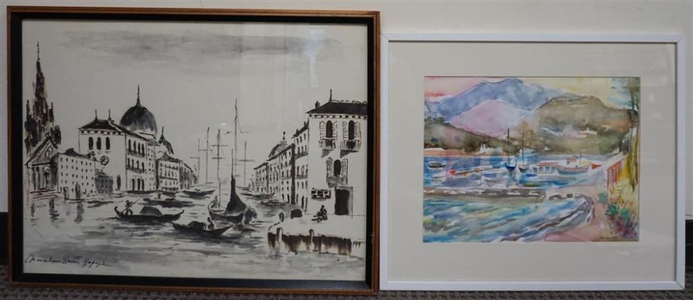 20TH CENTURY SCHOOL, TWO WATERCOLOR