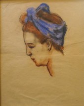 20TH CENTURY SCHOOL, WOMAN WIT