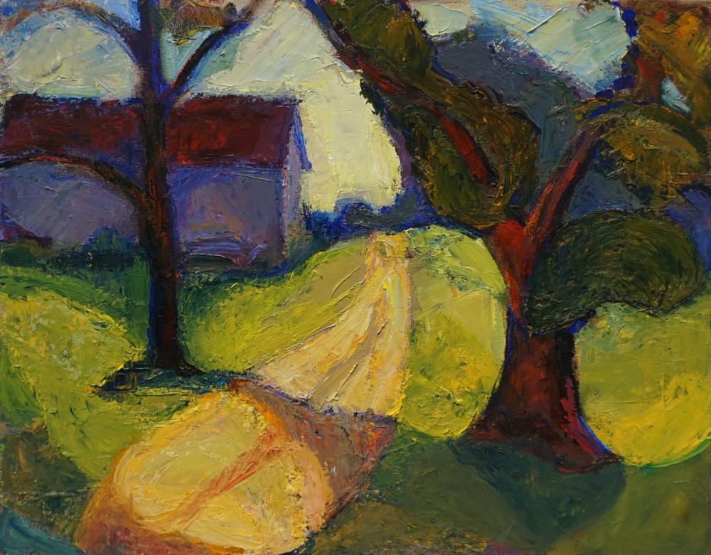 20TH CENTURY SCHOOL, WOODED PATH,