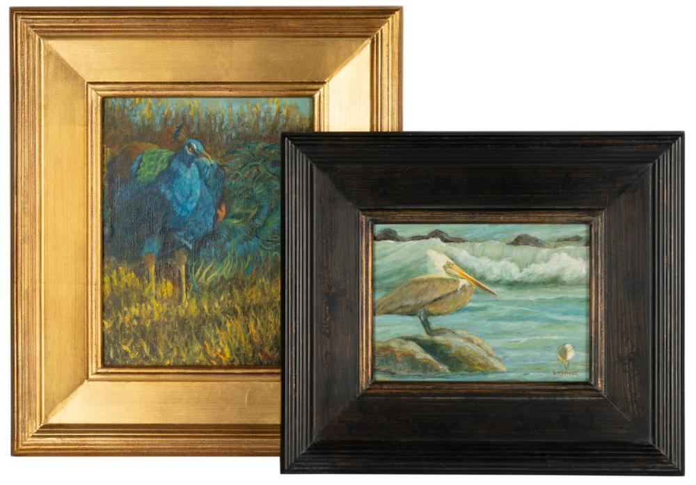 20TH CENTURY: TWO WORKSeach: oil on