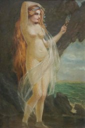 20TH CENTURY, VEILED NUDE FEMA