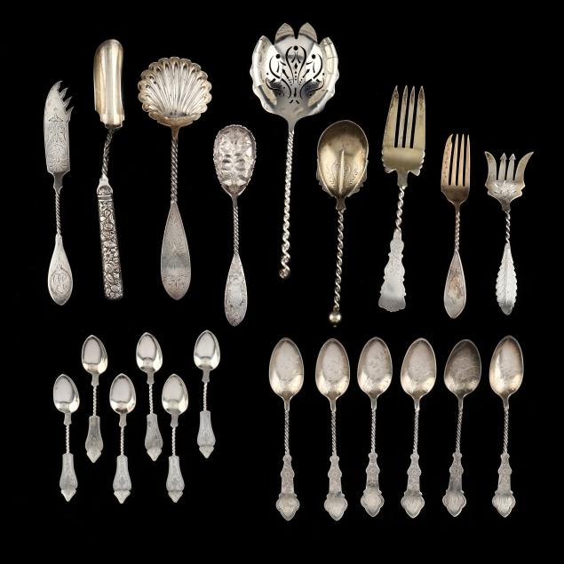 (21) ANTIQUE AMERICAN STERLING