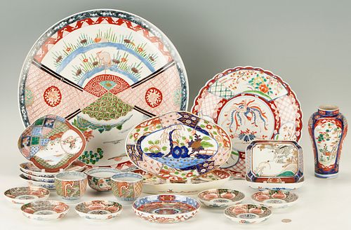 21 ASSORTED IMARI PORCELAIN ITEMS