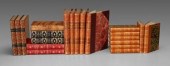 21 assorted leather-bound book