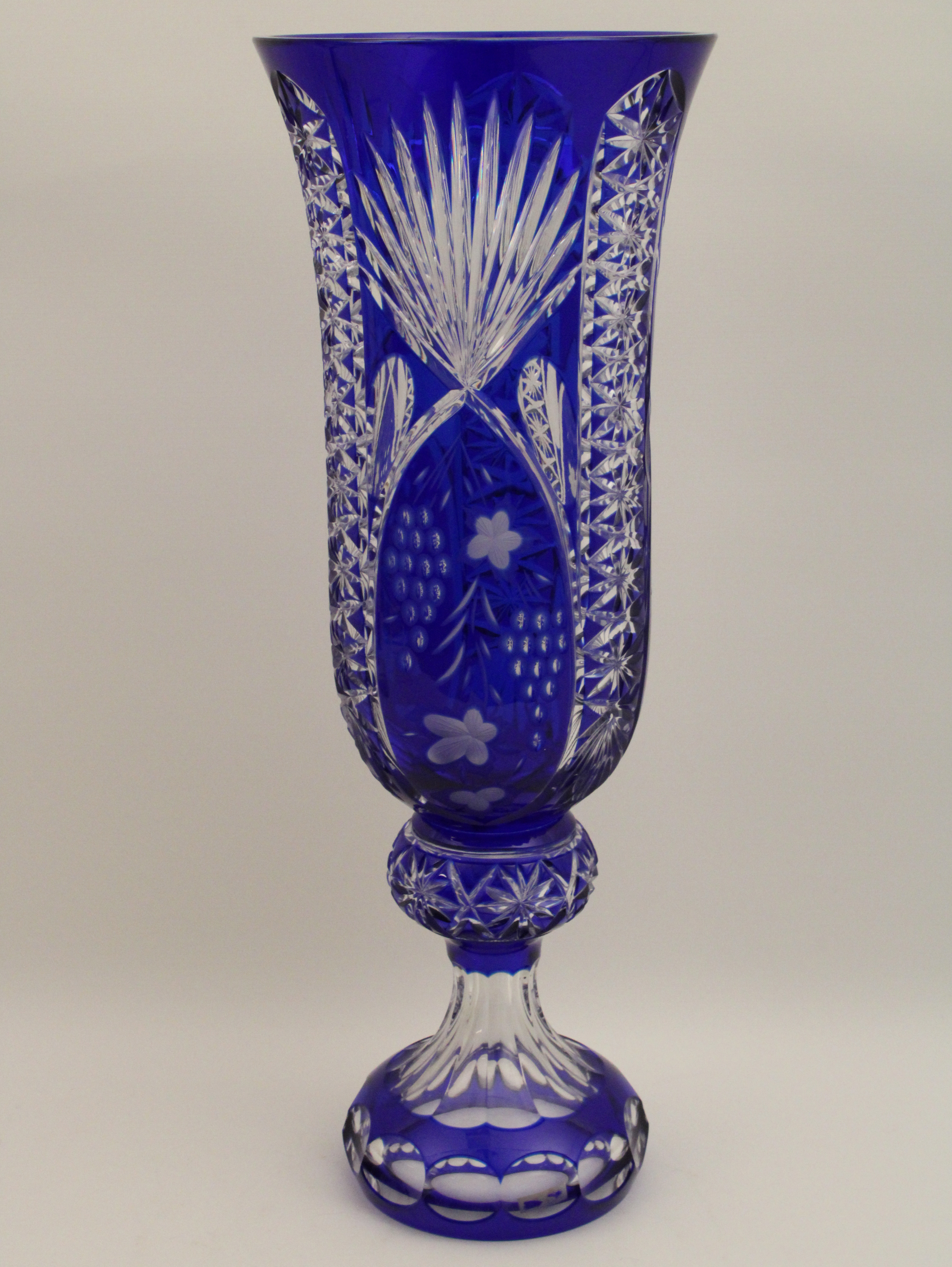 21" BOHEMIAN COBALT BLUE CUT TO