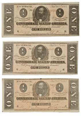 21 consecutive Confederate $1