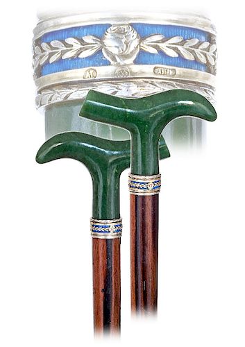21. FABERGé NEPHRITE AND SILVER