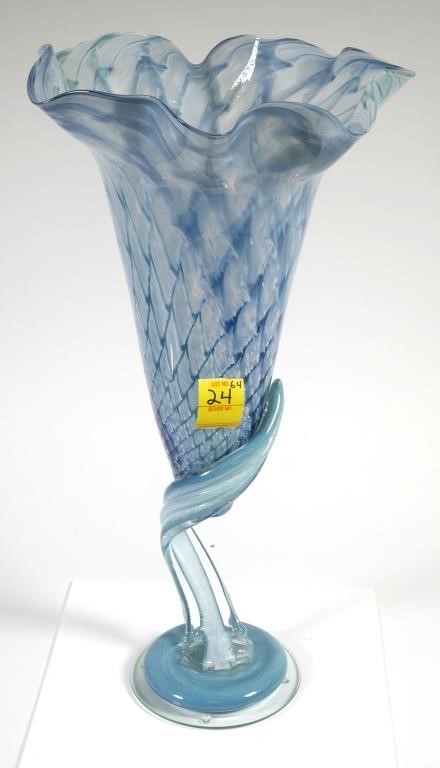 21" MURANO ART GLASS VASE