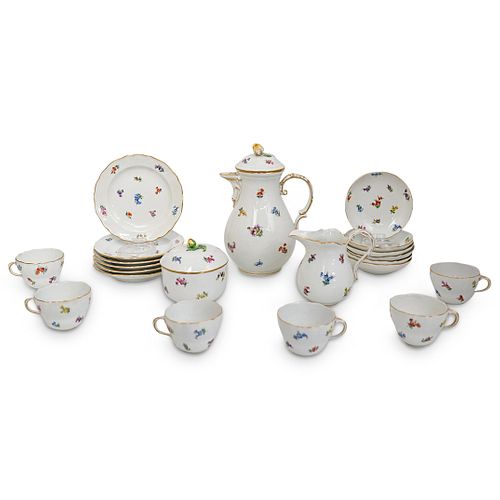 (21 PC) MEISSEN "SCATTERED FLOWERS"