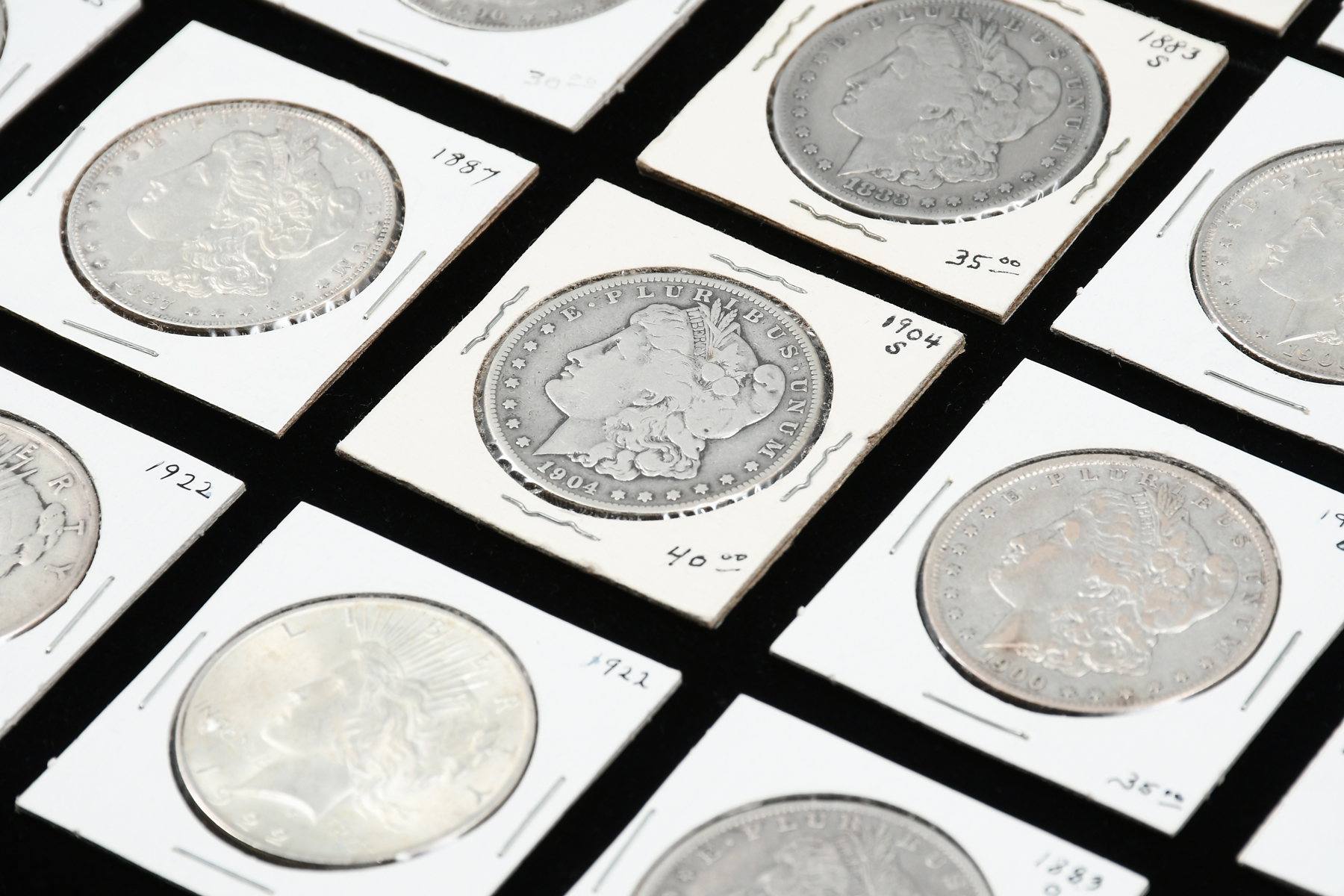 21 PC. U.S. MINT MORGAN & PEACE