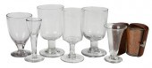 21 PIECES GEORGIAN GLASS STEMW