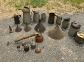 21 pieces, including oil cans,