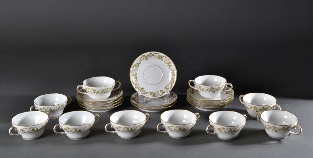 (21) Pieces Limoges Bullion Cups