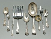 21 pieces sterling flatware: M